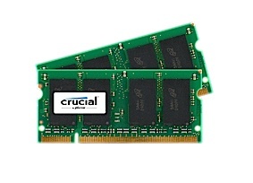 Memoria RAM Crucial DDR2, 800MHz, 4GB (2 x 2GB), Non-ECC, CL6, SO-DIMM 