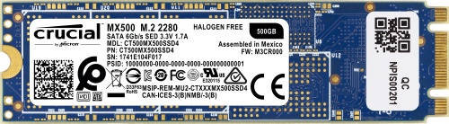SSD Crucial MX500, 500GB, SATA, M.2 