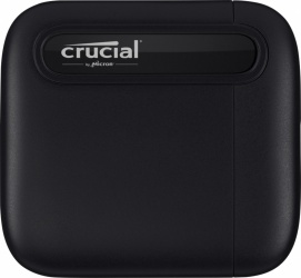 SSD Externo Crucial X6, 500GB, USB 3.2, Negro 