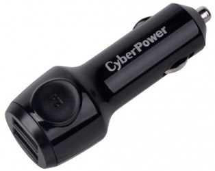 CyberPower Cargador para Auto CPTDC2U, 5V, 2x USB 2.0, Negro 