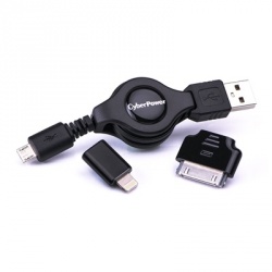 CyberPower Adaptador USB B Macho - Mini-USB B Macho, Negro 