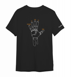 Playera D2 Negra, Algodón Peinado, Unisex, talla Mediana 