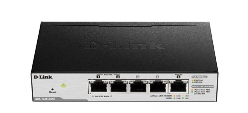 Switch D-Link Gigabit Ethernet DGS-1100-05PD, 5 Puertos 10/100/1000Mbps, 10Gbit/s, 2000 Entradas - Administrable 