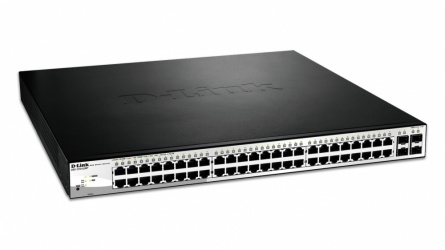 Switch D-Link Gigabit Ethernet DGS-1210-52MP, 48 Puertos 10/100/1000Mbps + 4 Puertos SFP+, 104Gbit/s, 16.000 Entradas - Administrable 
