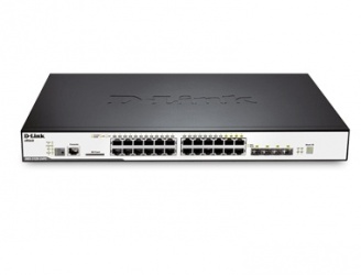 Switch D-Link Gigabit Ethernet DGS-3120-24PC/SI, 20 Puertos 10/100/1000Mbps + 4 Puertos SFP+, 16.000 Entradas - Administrable 