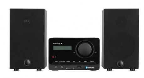Daewoo DW-800 Mini Componente, Bluetooth, 5W RMS, USB, Negro 