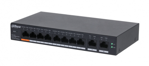 Switch Dahua CS4010-8ET-60, 8 Puertos Fast Ethernet 10/100 8 x PoE 60W, 4.8 Gbit/s, 8000 Entradas, Administrado  