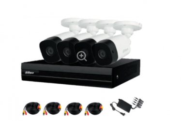 Dahua Kit de Vigilancia DH-KIT/XVR1B08-I/4-B1A21N-U-0360B de 4 Cámaras IP Bullet con Grabadora de 8 Canales  