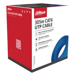 Dahua Bobina de Cable para Videovigilancia Cat6 UTP, 305 Metros, Azul 