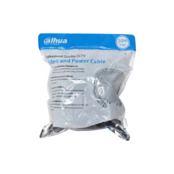 Dahua Bobina de Cable para CCTV, 50 Metros, Negro 