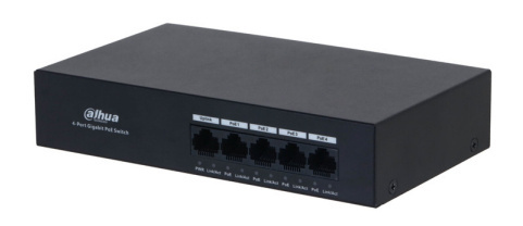 Switch Dahua PFS3005-4GT-36, 5 Puertos Gigabit Ethernet 10/100/1000 4 x PoE 30W, 10 Gbit/s, 2000 Entradas, No Administrado  
