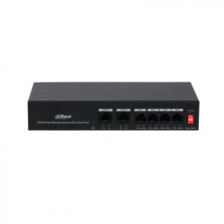 Switch Dahua Fast Ethernet PFS3006-4ET-36, 4 Puertos PoE 10/100Mbps + 2 Puertos Uplink, 1.2 Gbit/s, 2.000 Entradas 