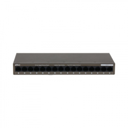 Switch Dahua Gigabit Ethernet PFS3016-16GT-M, 16 Puertos 10/100/1000, 32 Gbit/s, 8000 Entradas - No Administrable 