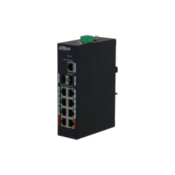 Switch Dahua Gigabit Ethernet PFS3211-8GT-120, 9 Puertos 10/100/1000Mbps (8x PoE) + 2 Puertos SFP, 120W, 33 Gbit/s - No Administrable 