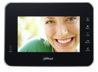 Dahua Monitor Touch 7'' para Videovigilancia, Fast Ethernet, 800 x 480 Pixeles, Negro 