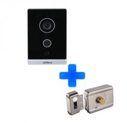 Dahua Frente de Calle VTO2211G-WP, Inalámbrico/Alámbrico, Altavoz, Negro — incluye Cerradura Inteligente YLI ABK703BS 