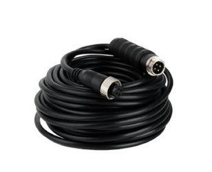 Dahua Cable Extensor para DVR Movil, M12 Hembra - M12 Macho, 12 Metros, Negro 