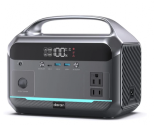 Daranener Estación de Carga NEO300L, 300W, 288Wh, 2 x USB-A, 1 x USB-C, 2 Salidas 