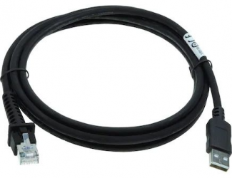 Datalogic Cable RJ-45 Macho - USB Macho, 2 Metros, Negro, para QuickScan QBT2400/QBT2430/QM2430 