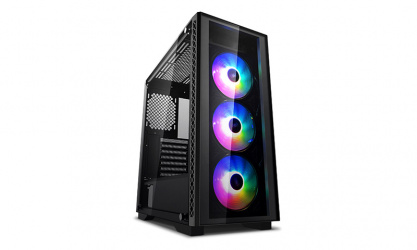 Gabinete DeepCool MATREXX 50 ADD-RGB 3F con Ventana, Midi-Tower, Mini-ITX/Micro-ATX/ATX/E-ATX, USB 3.0/2.0, sin Fuente, 3 Ventiladores ARGB Instalados, Negro 