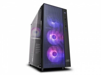 Gabinete DeepCool MATREXX 55 MESH con Ventana ARGB, Midi Tower, ATX/EATX/micro ATX/Mini-ITX, USB 3.2, sin Fuente, Negro 