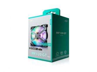 Ventilador DeepCool MF120 GT ARGB LED, 120mm, 400 - 1800RPM, Negro/Blanco - 3 Piezas 