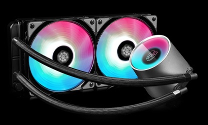 Deepcool Castle 240 RGB Enfriamiento Liquido para CPU, 2x 120mm, 500 - 1800RPM 