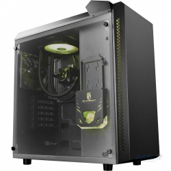 Gabinete DeepCool Baronkase Liquid con Ventana RGB, Tower, ATX/Micro-ATX/Mini-ATX/Mini-ITX, USB 3.0, sin Fuente, Negro 