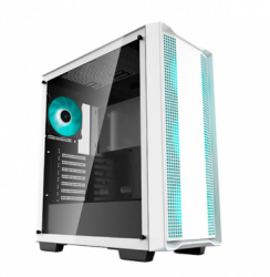 Gabinete DeepCool CC560 V2, Midi-Tower, ATX/Micro-ATX/Mini-ITX, USB 2.0/3.0, sin Fuente, 4 Ventiladores Instalados, Blanco  