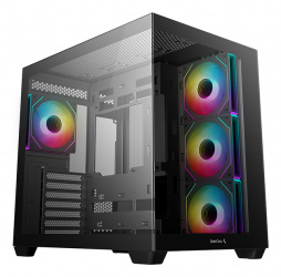 Gabinete DeepCool CG530 4F, Midi-Tower, ATX/Micro-ATX/Mini-ITX, USB 3.0, sin Fuente, 4 Ventiladores Instalados, Negro 