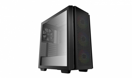 Gabinete DeepCool CG560 con Ventana RGB, Midi-Tower, Mini-ITX/Micro-ATX/ATX/E-ATX, USB 3.0, sin Fuente, Negro 