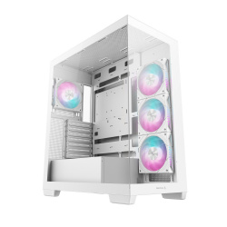 Gabinete DeepCool CG580 4F, Midi-Tower, ATX/Micro-ATX/Mini-ITX, USB 3.0, sin Fuente, 4 Ventiladores Instalados, Blanco 