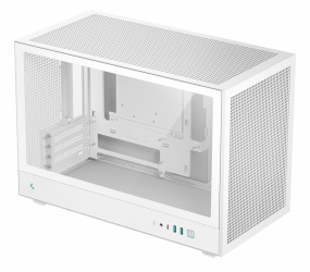 Gabinete DeepCool CH260, Micro-Tower, Micro-ATX/Mini-ITX, USB 3.0, sin Fuente, sin Ventiladores Instalados, Blanco 
