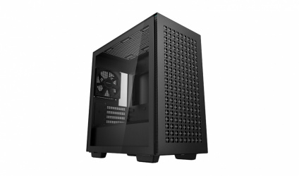 Gabinete DeepCool CH370 con Ventana Mini-Tower, Micro-ATX/Mini-ITX, USB 3.2, sin Fuente, 1 Ventilador Instalado, Negro 