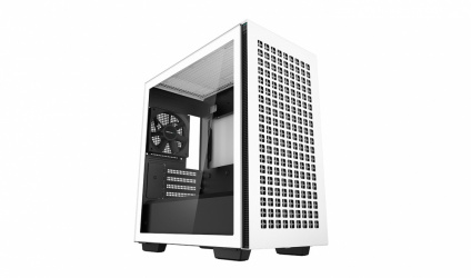 Gabinete DeepCool CH370 con Ventana Mini-Tower, Micro-ATX/Mini-ITX, USB 3.2, sin Fuente, 1 Ventilador Instalado, Blanco 