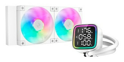 DeepCool LD240 WH Enfriamiento Líquido para CPU, 2x 120mm, hasta 2400RPM, Blanco  