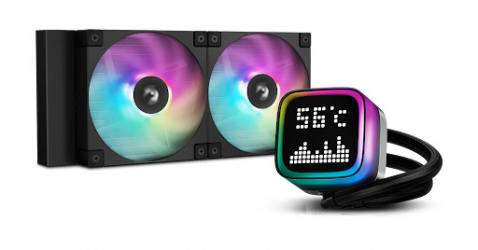 DeepCool LP240 ARGB Enfriamiento Líquido para CPU, 2x 120mm, hasta 2400RPM, Negro  