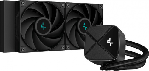 DeepCool LS520 Zero Dark Enfriamiento Líquido para CPU, 2x 120mm, hasta 2250RPM, Negro  