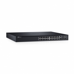 Switch Dell Gigabit Ethernet N1524P, 24 Puertos 10/100/1000Mbps + 4 Puertos SFP, 128 Gbit/s, 16.000 Entradas - Administrable 