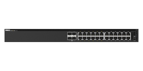 Switch Dell Gigabit Ethernet N1124P-ON, 24 Puertos 10/100/1000Mbps + 4 Puertos SFP+, 128 Gbit/s, 16.000 Entradas - Administrable 