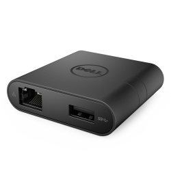 Dell Adaptador USB-C Macho - VGA/USB 3.0/Network/HDMI, Negro 