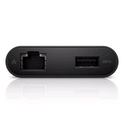 Dell Adaptador USB-C Macho - HDMI/VGA/Ethernet/USB 3.0 Hembra, Negro 