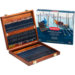 Derwent Lápices Acuarelables, Caja de Madera con 48 Piezas 