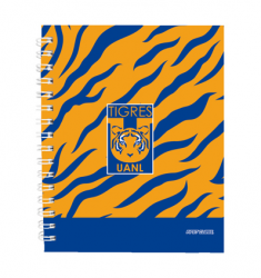 Dietrix Cuaderno Profesional Club Tigres UANL, 80 hojas de Raya, Multicolor 
