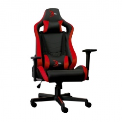 Digital Design Silla Gamer Champion Red, Negro/Rojo 