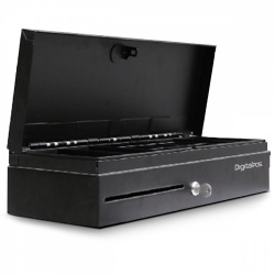 Cajón de Dinero Digital POS DIG-4617 con Llave, 2Kg, Negro 