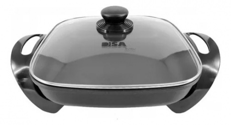 Disa Sartén Eléctrico SEL-01, Antiadherente, Aluminio, Negro  
