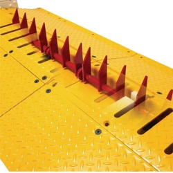 DKS Doorking Picos Poncha Llantas para Barrera 1603-180, 90cm, Amarillo 