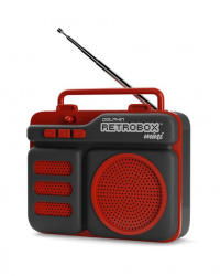 Dolphin Bocina RTX-10 Retro, Bluetooth, Alámbrico/Inalámbrico, Radio FM, Rojo 