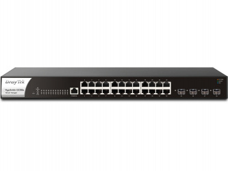 Switch DrayTek Gigabit Ethernet VigorSwitch G2280x, 24 Puertos 10/100/1000Mbps + 4 Puertos SFP+, 128 Gbit/s, 16.000 Entradas - Administrable 